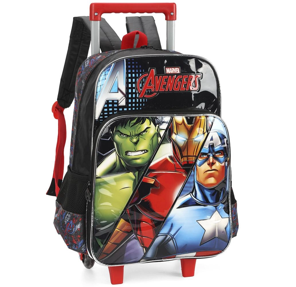 Mochila Rodinha / Costas Avengers Vermelho Luxcel