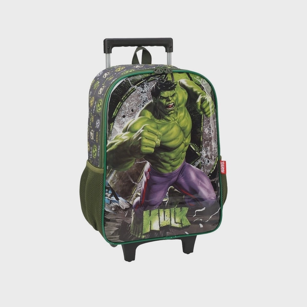 Mochila Rodinha Incrivel Hulk Verde Luxcel