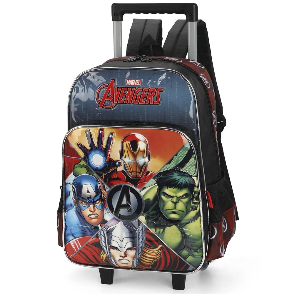 Mochila Rodinha / Costas Avengers Preto Luxcel