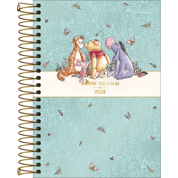 AGENDA ESPIRAL POOH 176F 2025 TILIBRA 129x187mm