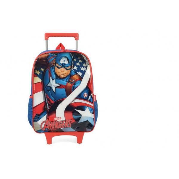 Mochila Rodinha Avengers Capitao America Luxcel