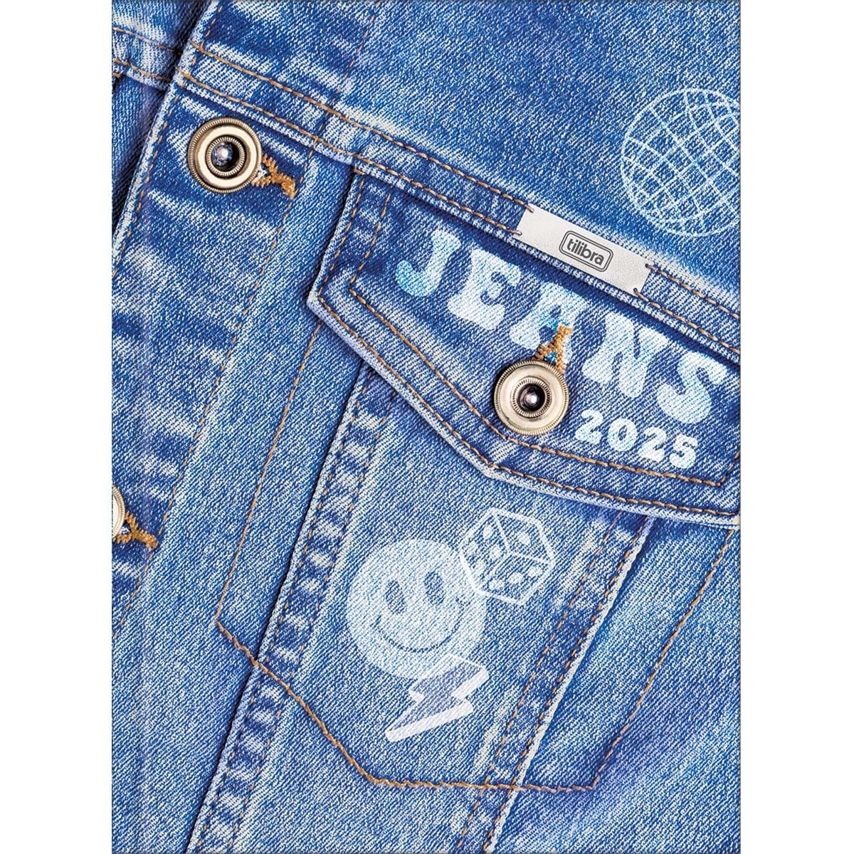 AGENDA COST JEANS M4 2025 112FLS TILIBRAS 123x166mm