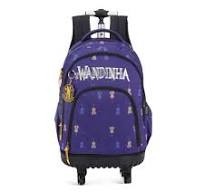 Mochila Rodinha Wandinha Instrumento Roxo Luxcel