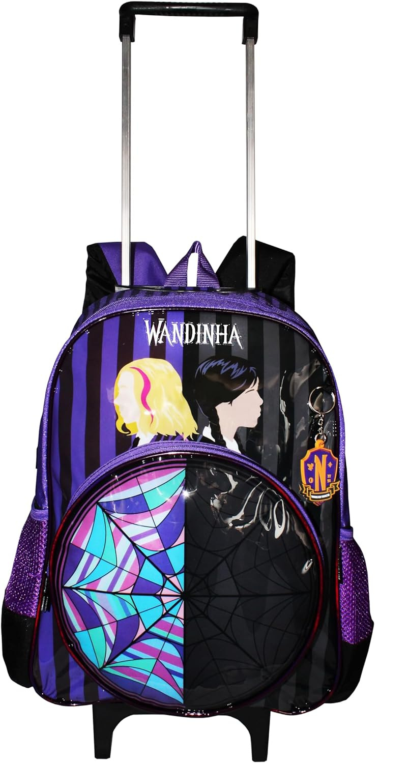 Mochila Rodinha Wandinha Roxo Luxcel