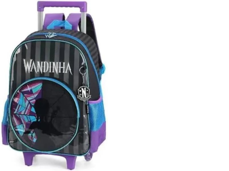 Mochila Rodinha Wandinha Preto Luxcel