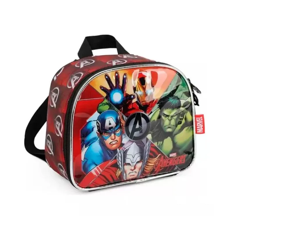 Lancheira Marvel Avengers Preto Luxcel