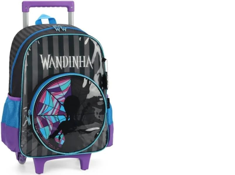 Mochila Rodinha Wandinha Preto Luxcel