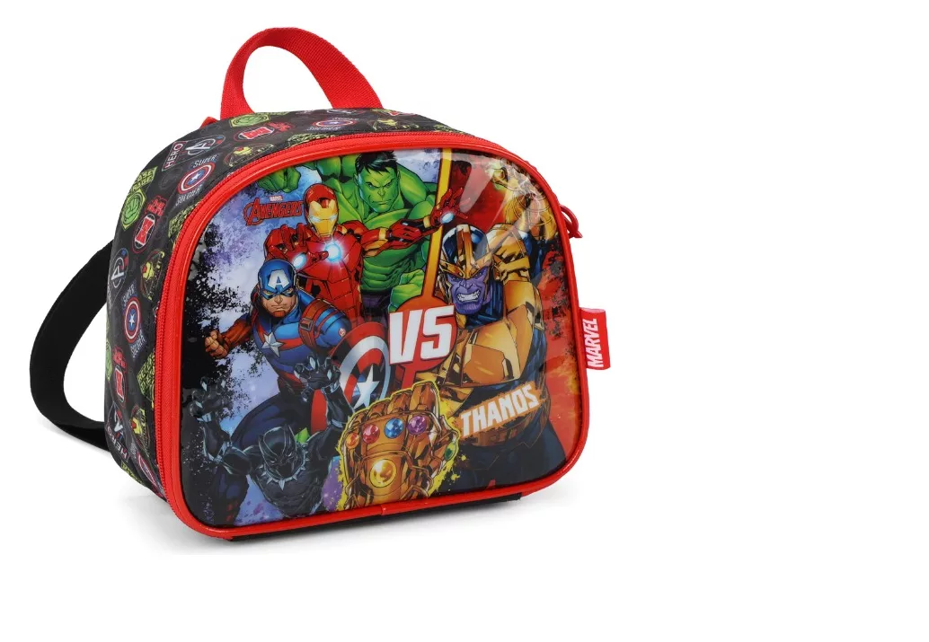 Lancheira Avengers Capitao America Preto Luxcel