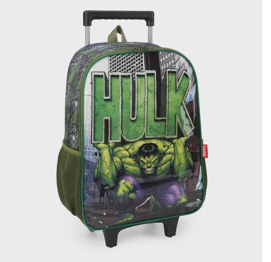 Mochila Rodinha Incrivel Hulk Preto Luxcel