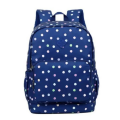 Mochila Juvenil Feminina Azul Bolinhas Coloridas Xeryus